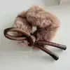 Diadema de Peluche de Terciopelo Otoño e Invierno Coreana Estilo Perezoso Elegante Lazo Conejo Goma para Cola de Caballo Accesorios Elásticos para el Cabello