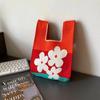 Bolso de mano para mujer, nuevo, con diseño de animales, estilo japonés y coreano, combinable con todo, tejido para exteriores.