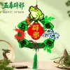Festival do Barco-Dragão Pingente de Zongzi Design Criativo de Desenho Animado Kit de Material DIY Feito à Mão Decoração Pendente para Jardim de Infância de Crianças Pequeno Presente