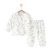 Pijama infantil de fibra de bambú para niños y niñas, traje de ropa para el hogar de manga larga, ropa fina de verano para aire acondicionado para niños y bebés