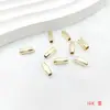 Contas Tubulares Retangulares Banhadas a Ouro com Forte Retenção de Cor, Contas Espaçadoras Tubulares Longas com Corte Losango para Acessórios de Joias de Pulseira e Colar DIY