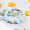 Nova Pulseira de Joias de Cerâmica Artesanal Criativa para Mulheres, Fresca e Elegante, Design Simples de Círculo Único em Rosa, Azul e Verde
