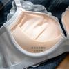 K27 Lace Pure Desire Roupa íntima feminina com franzimento no peito pequeno, sutiã ajustável anti-flacidez sem argola de aço sexy