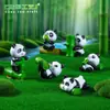 Micro Paisagem Criativa Fofa Boneco Panda Vermelho Jardinagem Paisagismo Decoração DIY Acessórios Mini Enfeites de Mesa