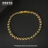 Pulseira Tennis Colorida de Aço Titânio com Zircônia Full Diamond Luz Verde Luxo High-End Hip-Hop Europeu e Americano Pulseira de Aço Inoxidável Europeu e Americano