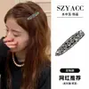 Presilha de Cabelo com Strass Prata para Mulheres 2026 Novo Sentimento de Alto Padrão Grampo de Cabelo Lateral Grampo para Franja Cabelo Fino Acessórios de Cabelo para Testa