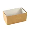 Caixa de embalagem de papel para bolo de travesseiro dourado, resistente a altas temperaturas, caixa de papel descartável para torradas, saco para assar, molde para caixa de pão