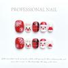 Colección navideña Feliz Navidad industria pesada hecha a mano desgaste manicura de uñas largas cortas al por mayor terminadas uñas postizas