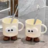 Copo de Enxaguante Bucal Fofo Copo de Escova de Dentes Casal Caneca de Dente Fofa Copo Porta-Escova de Dentes Copo de Lavar Infantil Novo Copo de Escova de Dentes Doméstico