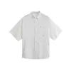 Camisa de Seda Hielo de Color Sólido para Verano, Transpirable y Versátil, Elegante y con Caída, Sensación de Alta Calidad, Top Chaqueta de Manga Corta para Hombre