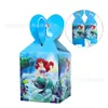 Decoración para Fiesta de la Sirenita Suministros Vajilla Desechable Platos de Papel Vasos de Papel Banderín Globos Decoración para Eventos de Fiesta