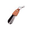 Al por mayor Suministro listo Llavero de acero inoxidable Tirador de zapatos Estuche de cuero Calzador portátil Colgante para llave de coche Levantador de zapatos