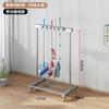 Estante para trapeador de acero inoxidable, estante para trapeador de escoba de piso a piso, estante de almacenamiento para herramientas de limpieza, estante extraíble, venta al por mayor
