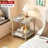Mesa de cabeceira simples moderna quarto casa cabeceira pequena mesa de armazenamento para quarto de aluguel simples mesa lateral de sofá armário lateral