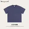 2025 Primavera e Verão Marca Americana de Moda Solta Esportiva Juvenil Casual Manga Curta Solona Cool Cor Pura Camiseta para Homens
