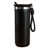 Caneca de café, garrafa térmica, garrafa de água portátil para atividades ao ar livre, estilo americano, alta qualidade, elegante, feita de aço inoxidável 304 com isolamento a vácuo, com alça de transporte, perfeita como presente
