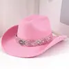 Sombrero de ala ancha estilo vaquero bohemio unisex turquesa de moda para banda de sombrero Temu
