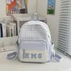 Bolsas de Moda 2026 Nuevo Estilo Coreano Color Contrastante Cuadros Mochila Escolar para Estudiantes Gran Capacidad Mochila Moderna Versátil
