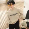 Moletom Infantil Estilo Primavera e Outono Camiseta de Manga Longa Infantil Camada Base para Meninos Mais Velhos Gola Redonda Roupas Infantis da Moda