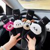 Lindas almohadillas de hombro para cinturón de seguridad de coche de dibujos animados decorativas de felpa cubierta para cinturón de seguridad de coche anti-desgaste par universal para 4 estaciones