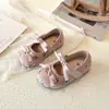 Zapatos de piel para niña con bordado de lazo, zapatos Mary Jane, estilo primavera y otoño, zapatos de suela blanda estilo princesa para combinar con faldas, zapatos de piel para niños
