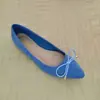 Nuevos Zapatos Planos con Lazo de Comercio Exterior para Primavera y Otoño Zapatos Elegantes Bajos de Una Sola Pieza Zapatos de Ballet Franceses de Punta Fina con Suela Suave y Suelas Gruesas