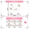 Tj16012 Pegatina de Pared Unicornio Soñador Arcoíris Dorado Foil Dormitorio Sala de Estar Habitación Infantil Decoración de Fondo Pegatina de Pared Autoadhesiva