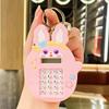 Pingente Chaveiro Mini Computador Desenho Animado, Presente de Recompensa para Aluno do Ensino Fundamental, Calculadora Pequeno Presente Exquisito para Chave de Carro