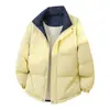 Chaqueta de Algodón Nueva de Invierno con Cuello Alto Marca de Moda Gruesa Cálida Casual Chaqueta de Pan Ropa de Abrigo de Algodón para Hombre Pareja
