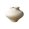 Jarrón de cerámica de forma irregular estilo chino con un acabado rústico simple, jarrón de flores de cerámica artístico para sala de té, recipiente para arreglo floral de mesa estilo Wabi-sabi