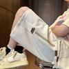 2025 Nuevo Verano para Hombre Piña Cuadros Shorts de Red Pantalones Elásticos Sueltos Medios Pantalones Rectos