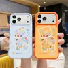 Funda de Silicona Líquida para iPhone 16 Pro Max con Diseño de Oso Floral Lindo de Dibujos Animados Cubierta Protectora Apple 18 al por Mayor
