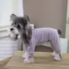 Ropa de Invierno Gruesa para Perros Mascotas Teddy con Accesorio para Correa 26 Rayas Simples Ropa de Cuatro Patas Capa Base