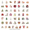 50/100 Peças de Adesivos de Natal Nórdicos com Grafite Transfronteiriços, Adesivos Decorativos à Prova d'Água para Garrafas de Água e Computadores, Adesivos de Papelaria