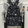 Mochila muito estilosa e fofa para alunos do ensino fundamental II e médio, com tema de floresta e estrelas, mochila versátil de grande capacidade para viagens e deslocamento