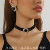 Colar Choker Europeu e Americano de Luxo em Vidro Cristal de Camada Dupla Geométrico Retangular Conjunto de Brincos Colar de Cristal Colorido da Moda
