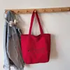 Bolso de Invierno de Pana Bordado, Moderno y Versátil, Nuevo Modelo 2026, Perro, Casual, Estudiante, Tote, Bolso de Hombro