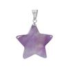 Exportação Grossista Transfronteiriça Europeia e Americana Pingente Estrela de Cinco Pontas de Cristal Natural Joias Simples DIY Personalizadas Colar