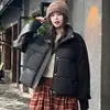 Elegante chaqueta corta de algodón para mujer, nueva colección de invierno 2026, abrigo cálido de mezcla de lana estilo tweed, algodón