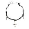 Colar Pulseira Rivet Único Nicho Doce Cool Picante Menina Subcultura Punk Goth Corrente Clavícula Gargantilha