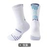 Calcetines de baloncesto profesionales con degradado de letras, calcetines de élite neutros y prácticos, calcetines altos con parte inferior de toalla, calcetines de moda estadounidenses