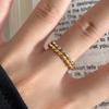 Nalan s925 Sterling Silver Gold Twist Fine Ring Design Minimalista Sense INS Light Luxury Internet Celebrity Ring J7505