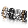 Nuevo Anillo de Cadena con Hebilla Giratoria de Venta Caliente de Cao Shi Xiaohongshu Estilo Hip-Hop Joyería de Moda Personalizada