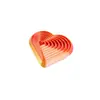 Juguete Impreso en 3D Corazón Redondo en Forma de Corazón Juguete para Aliviar el Estrés Torre de Rábanos Fidget Fractal Hexágono Juguete para Aliviar el Estrés