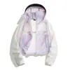 Chaqueta de Protección UV para Exteriores para Ciclismo, Ropa de Verano Ligera y Transpirable con Capucha para Protección Solar para Mujer