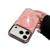 Adecuado para Funda de Teléfono Móvil Iphone17Promax, Funda Protectora Magnética de PC Transparente Simple con Patrón de Olas para Apple 16