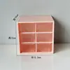 Caixa Organizadora Mini de Mesa Estilo Gaveta com Nove Compartimentos, Armazenamento Transparente Estilo Coreano para Joias, Artesanato com Contas e Organizador de Planner