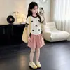 2026 Tendência Novo Verão Estilo Coreano Laço Bolinhas Manga Curta Personalizado Casual Shorts Conjunto de Duas Peças Elegante Tendência