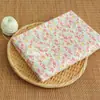 Tejido de Sarga de Algodón Cepillado, Pijamas de Otoño e Invierno, Pequeños Estampados Florales Cálidos, Ropa para Niños, Telas para Ropa de Casa