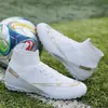 Zapatos de fútbol transfronterizos de caña alta uñas rotas césped artificial pies de cuero para hombres y mujeres competición de uñas zapatos de entrenamiento para estudiantes una generación de pelo